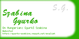 szabina gyurko business card